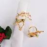 Karaca Home Flowery Deer Gold 2'li Peçete Yüzüğü 