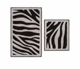 Karaca Home Zebra Siyah 2li Pamuk Banyo Paspası 60x100 cm 50x60 cm