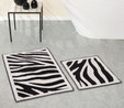 Karaca Home Zebra Siyah 2li Pamuk Banyo Paspası 60x100 cm 50x60 cm