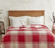 Karaca Home Flow Ekose Waffle Çift Kişilik Pike 200x230 cm Kırmızı