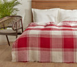 Karaca Home Flow Ekose Waffle Çift Kişilik Pike 200x230 cm Kırmızı