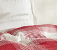 Karaca Home Flow Ekose Waffle Çift Kişilik Pike 200x230 cm Kırmızı