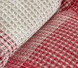 Karaca Home Flow Ekose Waffle Çift Kişilik Pike 200x230 cm Kırmızı
