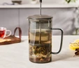 Karaca Valentina Borosilikat Cam French Press 1000 ml Grey