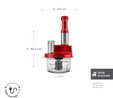 Karaca Mastermaid Prosteel Uzun Blender Ayaklı 6 Bıçaklı Cam Mutfak Robotu 2500W Imperial Red