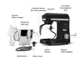 Karaca Mastermaid Chef Pro Çift Kollu Hamur Yoğurma Makinesi Matte Black Silver 1750 W 5L