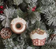 Karaca Home New Year Yılbaşı Donut Cupcake 2 Parça Ağaç Süsü Seti