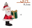 Karaca Home New Year Yılbaşı Santa With Gift Ağaç Süsü Seti 3 Parça