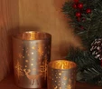 Karaca Home New Year Yılbaşı Helena Gold Cam Mumluk 7x7,8 Cm