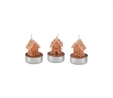 Karaca Home New Year 24 Ginger House 3'lü Tealight Mum 18x5x6 Cm