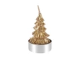 Karaca Home New Year 24 Gold Tree 3'lü Tealight Mum 3,8x3,8x7 Cm