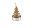 Karaca Home New Year 24 Gold Tree 3'lü Tealight Mum 3,8x3,8x7 Cm