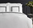 Karaca Home White Collection Juanita 80 Tel %100 Pamuk Çift Kişilik Percale Nevresim Takımı Nakışlı Beyaz