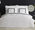 Karaca Home White Collection Juanita 80 Tel %100 Pamuk Çift Kişilik Percale Nevresim Takımı Nakışlı Beyaz