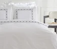 Karaca Home White Collection Diane 80 Tel %100 Pamuk Çift Kişilik Percale Nevresim Takımı Nakışlı Beyaz 