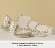 Karaca Forever Bone Natty 26 Parça 6 Kişilik Kahvaltı Takımı  
