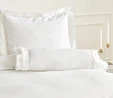 Karaca Home White Collection Begonia Çift Kişilik Percale Nevresim Takımı Dantelli Beyaz