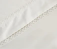 Karaca Home White Collection Begonia Çift Kişilik Percale Nevresim Takımı Dantelli Beyaz