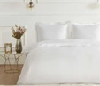 Karaca Home White Collection Begonia Çift Kişilik Percale Nevresim Takımı Dantelli Beyaz