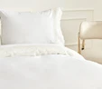 Karaca Home White Collection Acadia Percale Çift Kişilik Nevresim Takımı Dantelli Beyaz