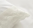 Karaca Home White Collection Acadia Percale Çift Kişilik Nevresim Takımı Dantelli Beyaz