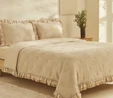 Karaca Home White Collection Perios %100 Pamuk Çİft Kişilik Spring Comfort Fırfırlı Bej