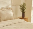 Karaca Home White Collection Perios %100 Pamuk Çİft Kişilik Spring Comfort Fırfırlı Bej