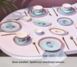 Karaca Forever Bone Spello 26 Parça 6 Kişilik Kahvaltı Takımı Blue