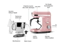 Karaca Mastermaid Chef Pro Çift Kollu Stand Mikser Pearly Pink 1750w 