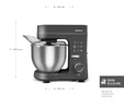 Karaca Maestrochef Stella Hamur Yoğurma Makinesi Space Gray 1500W 5L