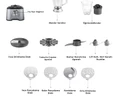 Karaca Mastermaid Power Multifunctional 10 in 1 Mutfak Robotu 2000W Silver