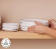 Karaca Stream Bone Meridian 34 Parça 6 Kişilik Kahvaltı Takımı Beyaz
