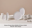 Karaca Stream Bone Middle 34 Parça 6 Kişilik Kahvaltı Takımı Beyaz