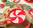 Karaca New Year Yılbaşı Candy Stripe Pasta Tabağı 20,5 Cm