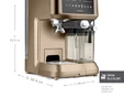 Karaca MyCaffe Barista S10 Entegre Süt Hazneli, Espresso, Latte ve Cappuccino Makinesi Walnut Brown