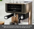 Karaca MyCaffe Barista S10 Entegre Süt Hazneli, Espresso, Latte ve Cappuccino Makinesi Walnut Brown