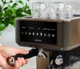 Karaca MyCaffe Barista S10 Entegre Süt Hazneli, Espresso, Latte ve Cappuccino Makinesi Walnut Brown