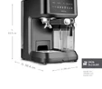 Karaca MyCaffe Barista S10 Entegre Süt Hazneli, Espresso, Latte ve Cappuccino Makinesi Matte Black