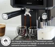 Karaca MyCaffe Barista S10 Entegre Süt Hazneli, Espresso, Latte ve Cappuccino Makinesi Matte Black