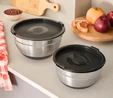 Karaca Mastermaid 2'li Çelik Karıştırma\Saklama Kabı Siyah 