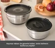 Karaca Mastermaid 2'li Çelik Karıştırma\Saklama Kabı Siyah 