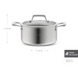 Karaca Plasma Steel 3Ply İndüksiyon Tabanlı Çelik Tencere 22 Cm