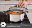 Karaca Plasma Steel 3Ply İndüksiyon Tabanlı Çelik Tencere 22 Cm