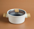 Karaca Swiss Crystal Creamy Wood Tencere 24 Cm 
