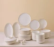 Karaca Fine Bone Meridian 55 Parça 12 Kişilik Yemek Takımı Gold 