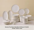 Karaca Fine Bone Meridian 55 Parça 12 Kişilik Yemek Takımı Gold 