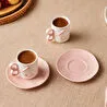 Karaca Ribbon 2 Kişilik Kahve Fincanı 110 ml Pembe