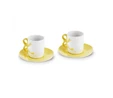 Karaca Ribbon 2 Kişilik Kahve Fincanı 110 ml Sarı