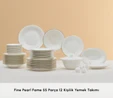 Karaca Fine Pearl Fame 55 Parça 12 Kişilik Yemek Takımı Gold 