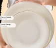 Karaca Fine Pearl Fame 55 Parça 12 Kişilik Yemek Takımı Gold 